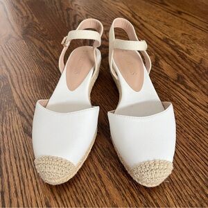 🌿 White Espadrilles with Low Heel - Size 6.5 🌿